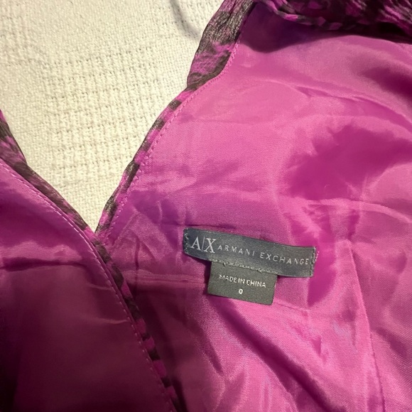 Silk AX Armani exchange  On knee dress Size 0 - Picture 10 of 14